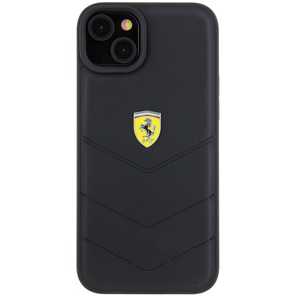 Etui Ferrari FEHCP15MRDUK iPhone 15 Plus 6.7" czarny/black hardcase Quilted Metal Logo Case