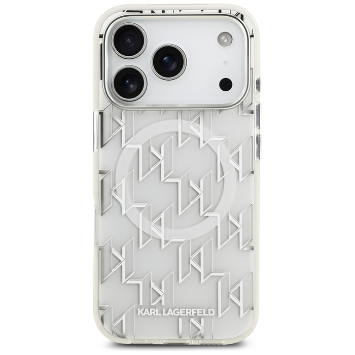 Etui Karl Lagerfeld IML KL Monogram      MagSafe do iPhone 17 Pro biały