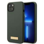 Etui GUESS Apple iPhone 13 Silicone Logo Plate MagSafe Zielony Hardcase