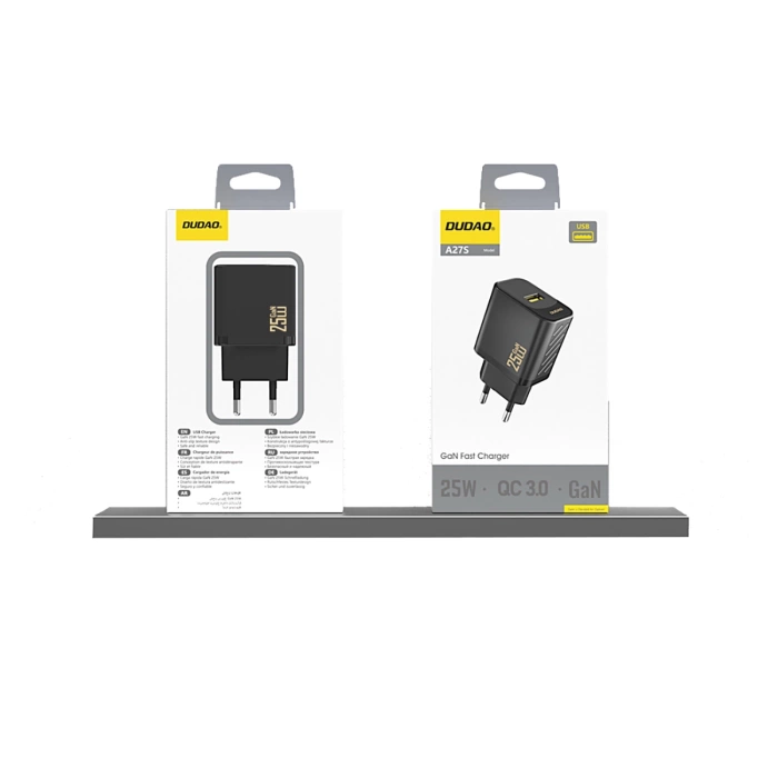 Ładowarka Dudao A27S 25W GaN USB-A - biała