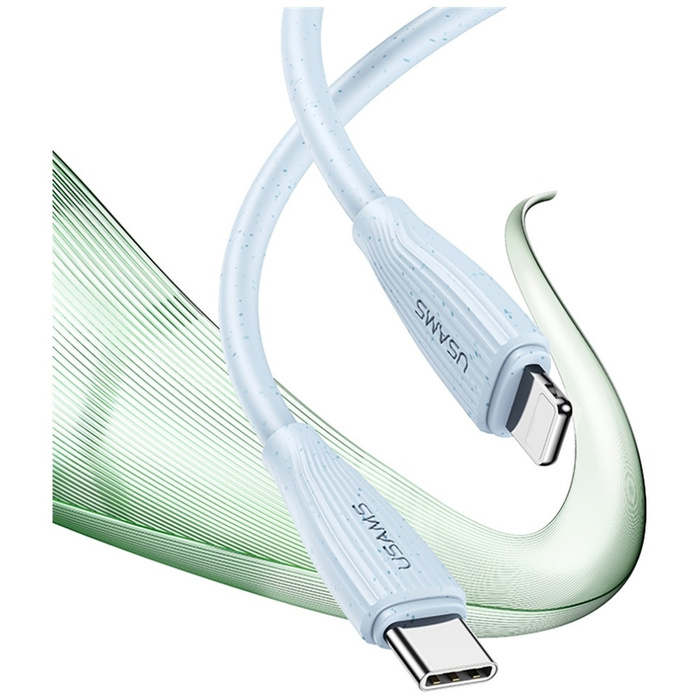 Kabel USAMS Green Series SJ717 30W USB-C do Lightning 1m biały