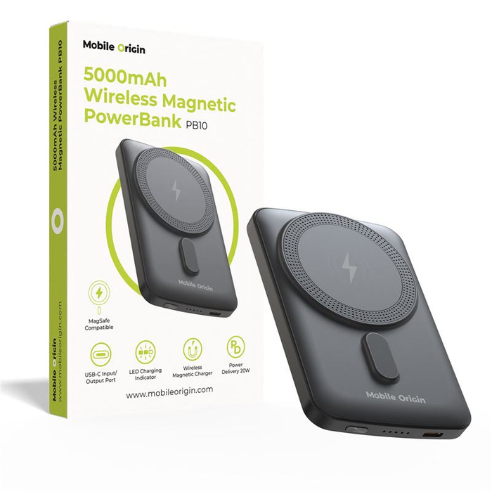 Mobile Origin Wireless Magnetic PowerBank 5000mAh PB10