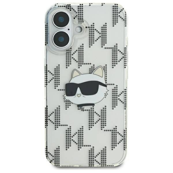 Etui Karl Lagerfeld iPhone 16 6.1" przezroczysty/transparent hardcase IML Choupette Head Electroplated