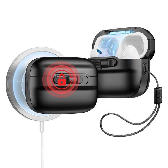 Etui Esr Pulse Halolock Magsafe Apple Airpods Pro 1 / 2 Black Case