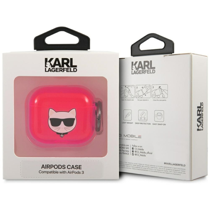 Etui KARL LAGERFELD Apple AirPods 3 Choupette Różowy Case