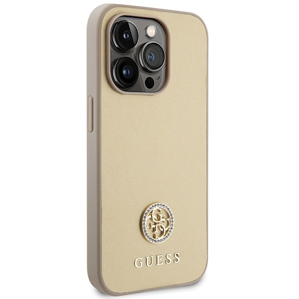 Etui Guess GUHCP15XPS4DGPD iPhone 15 Pro Max 6.7" złoty/gold hardcase Strass Metal Logo