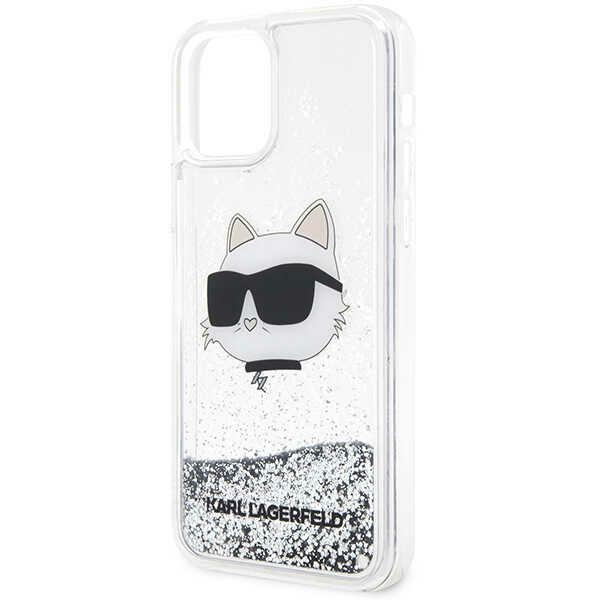 Etui Karl Lagerfeld KLHCP12MLNCHCS iPhone 12/ 12 Pro 6,1" srebrny/silver hardcase Glitter Choupette Head Case