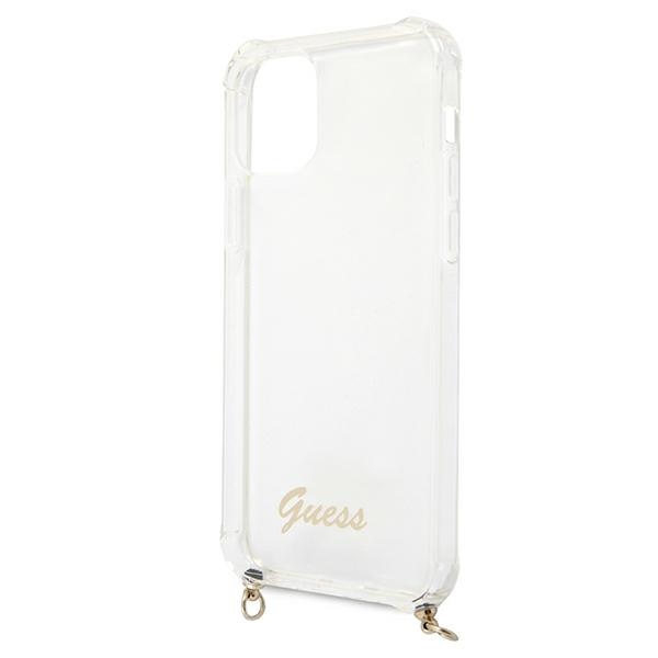 Etui GUESS Apple iPhone 12 12 Pro 4G Gold Chain Bezbarwny Hardcase