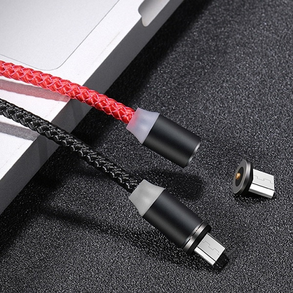 Kabel Pleciony Magnetyczny USAMS MicroUSB U-Sure 2.1A 1m  Czerwony