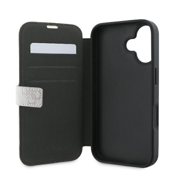 Etui Guess iPhone 16 6.1" różowy/pink book 4G Metal Logo