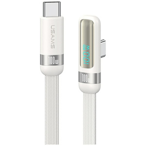 Kabel USAMS US-SJ653 PD 100W USB-C/USB-C 1.2m biały