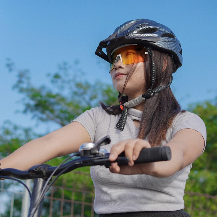 Okulary rowerowe Rockbros polaryzacyjne, z ochroną UV i wkładką korekcyjną - białe