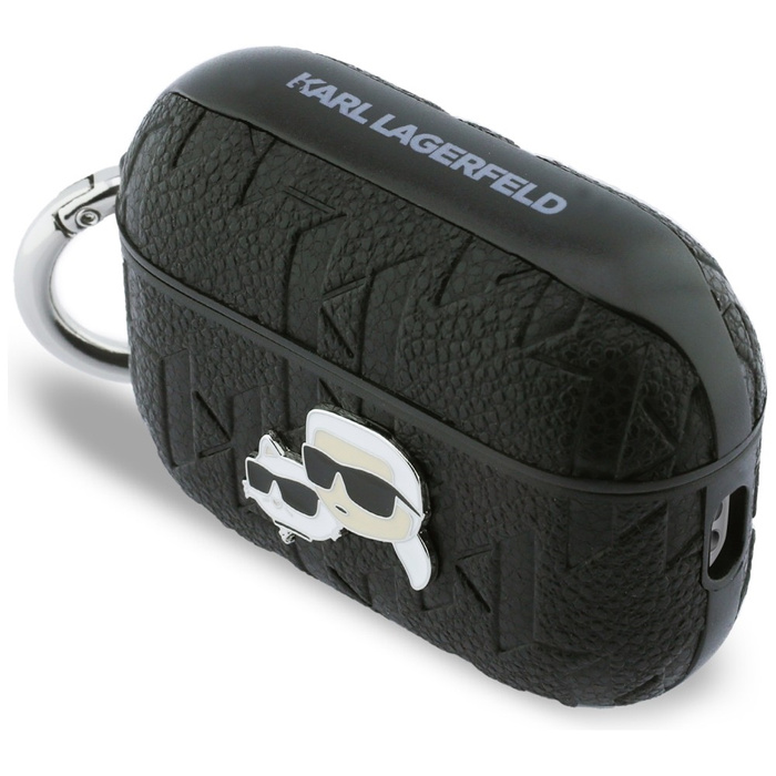 Etui Karl Lagerfeld Monogram Karl &      Choupette Head do AirPods Pro 3 czarny