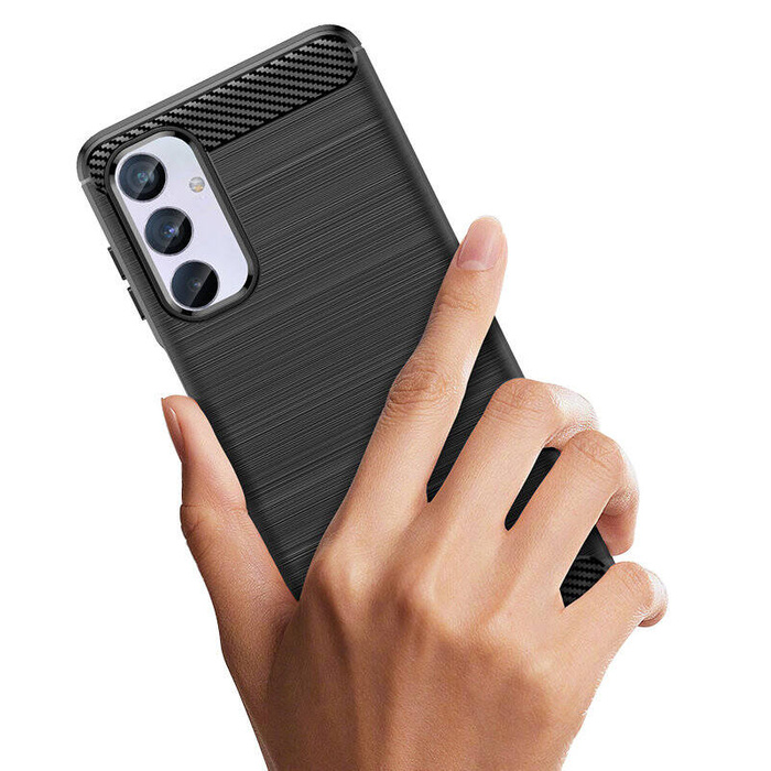 Etui Elastyczne etui wzór karbon do Samsung Galaxy M54 Carbon Case - czarne Case