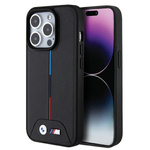 Etui Bmw Bmhmp15l22pvtk Iphone 15 Pro 6.1" Czarny/black Hardcase Quilted Tricolor Magsafe Case