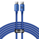 Baseus Crystal Shine Series kabel przewód USB do szybkiego ładowania i transferu danych USB Typ C - USB Typ C 100W 2m niebieski (CAJY000703)