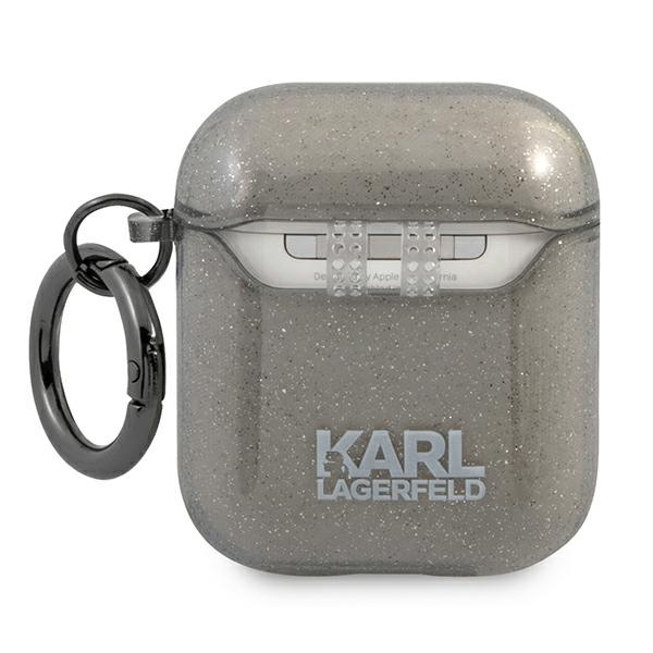 Etui KARL LAGERFELD Apple AirPods Glitter Choupette Czarny Case