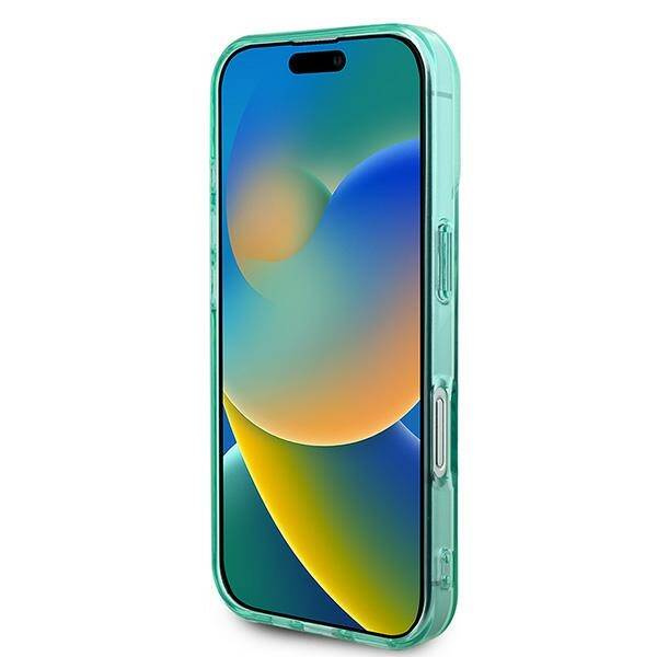 Etui Guess iPhone 16 Plus 6.7" zielony/green hardcase IML Rhinestones MagSafe