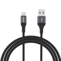 Kabel Dudao L3ST USB-A - USB-C 5A 1,2m w oplocie - czarny