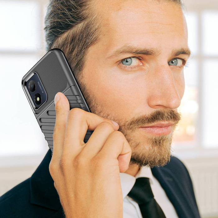 Etui Thunder Case etui Motorola Moto E13 silikonowy pancerny pokrowiec czarne Case