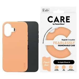 Etui CARE by PanzerGlass Fashion Case iPhone 16 6.1" brzoskwiniowy/peachy MagSafe 1389