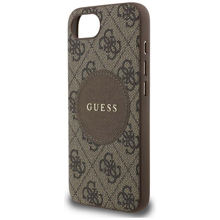 Etui Guess 4G Circle Classic Logo        MagSafe do iPhone 16e brązowy