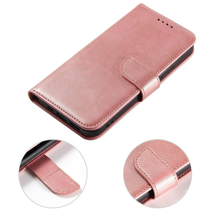 Etui Etui Magnet Case etui do Samsung Galaxy A34 5G pokrowiec z klapką portfel podstawka różowe Case Case