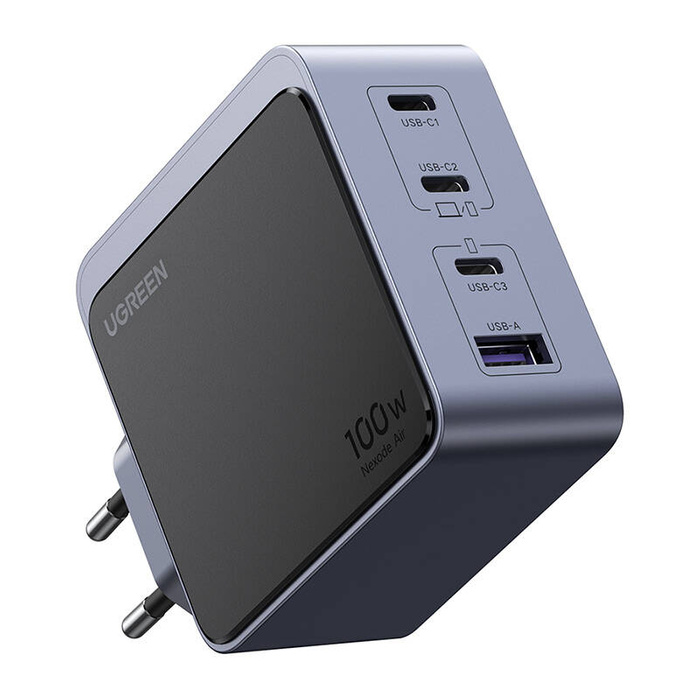 Ładowarka sieciowa 35043 Ugreen Nexode Air 100W, 3x USB-C, USB (szara)