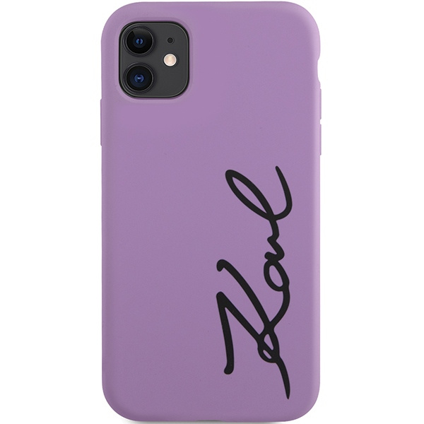 Etui Karl Lagerfeld KLHCN61SKSVGU iPhone 11  6.1" purpurowy/purple hardcase Silicone Signature Case