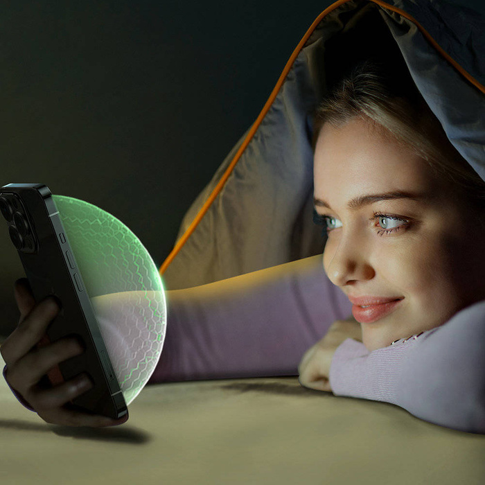 Joyroom Knight zielone szkło do iPhone 14 Pro Max z filtrem Anti Blue Light na cały ekran (JR-G04)