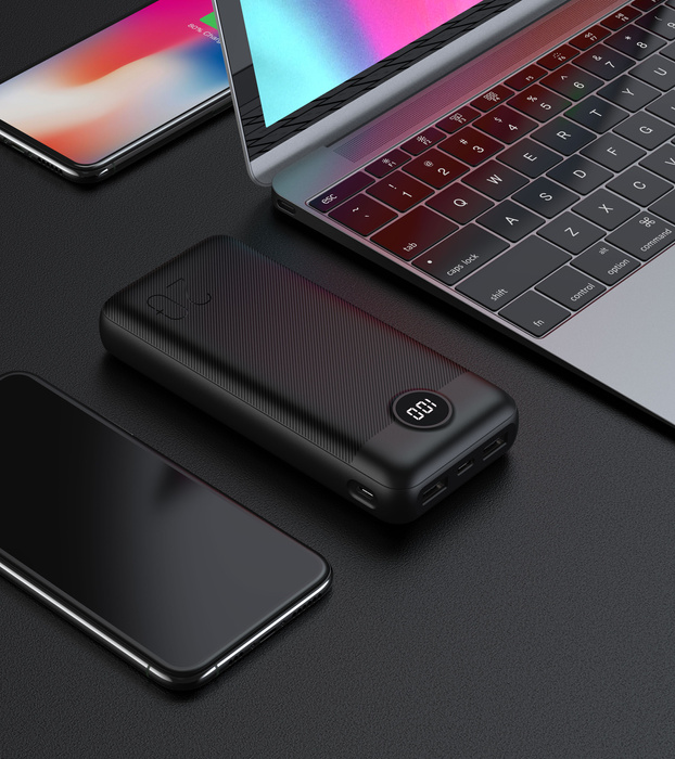 VEGER powerbank 20000 mAh PD QC3.0 2A 20W L20S (VP2039PD / W2039PD) czarny