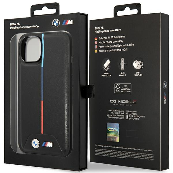 Etui Bmw Bmhcp15s22pvtk Iphone 15 / 14 / 13 6.1" Czarny/black Hardcase M Quilted Tricolor Case