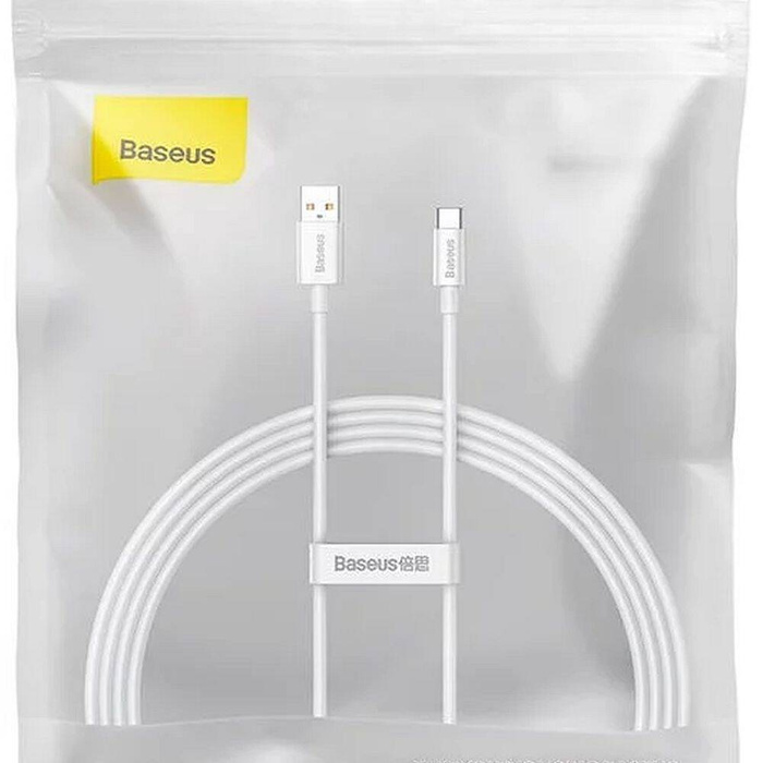 BASEUS kabel USB A do USB-C Length 100W 1,5m biały P10320102214-02