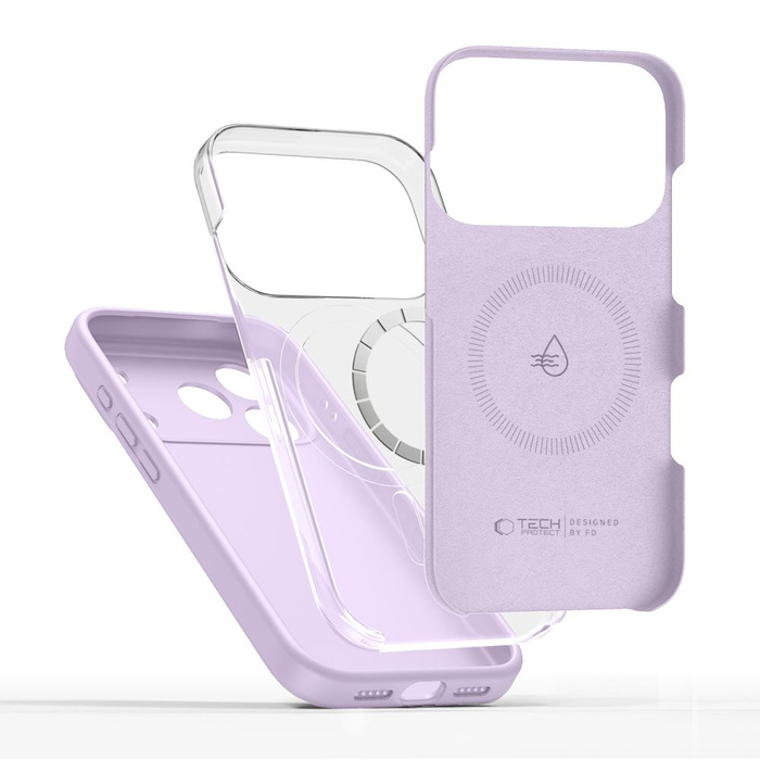 ETUI TECH-PROTECT IPHONE 17 PRO SILICONE MAGSAFE MAUVE