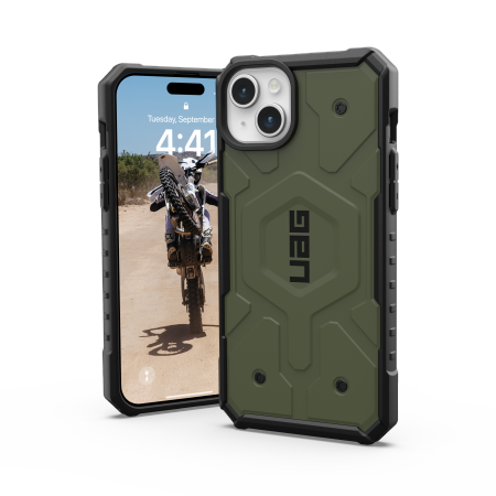 Etui UAG Pathfinder Magsafe - obudowa ochronna do iPhone 15 Plus kompatybilna z MagSafe (olive) Case