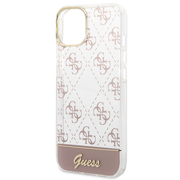 Etui GUESS Apple iPhone 14 Plus 4G Pattern Script Różowy Hardcase
