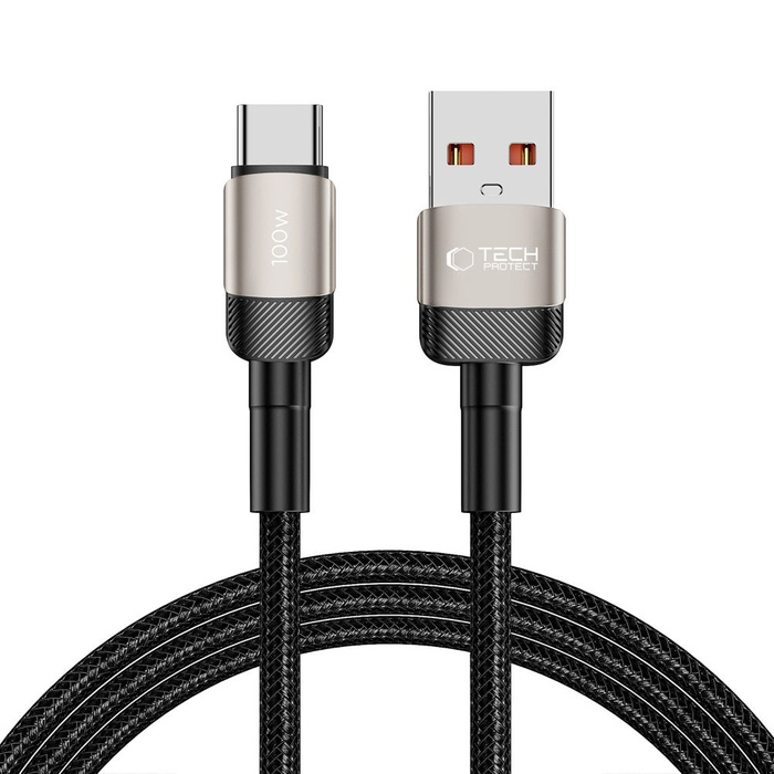 Tech-protect Ultraboost Evo USB-C Cable 100w/5a 200cm Titanium