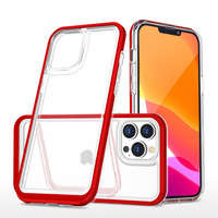 Etui Clear 3in1 etui iPhone 14 Pro silikonowy pokrowiec z ramką czerwone Case