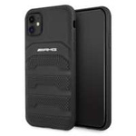 AMG AMHCN61GSEBK iPhone 11 6,1" czarny/black hardcase Leather Debossed Lines