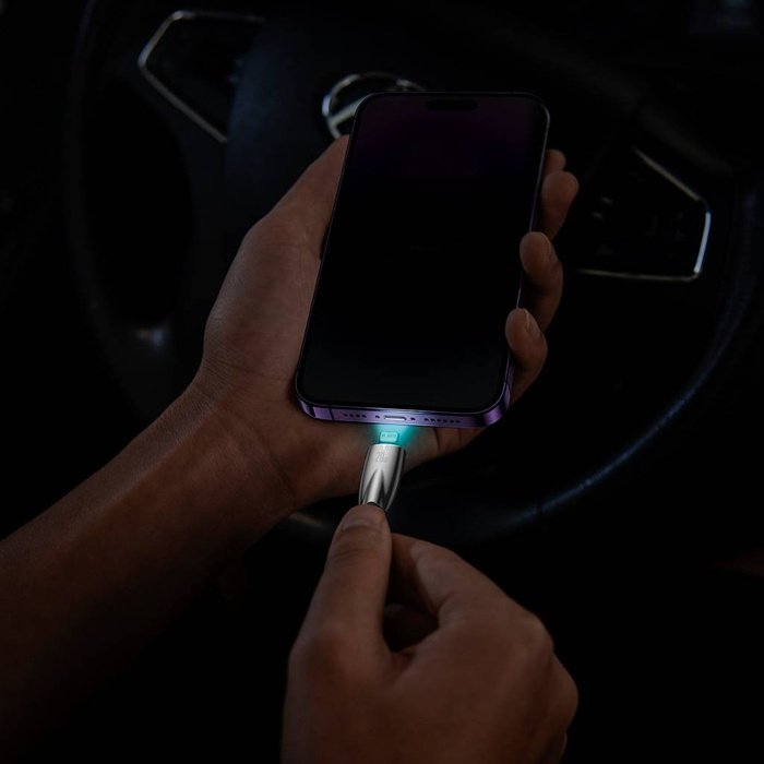 Baseus Glimmer Series kabel z szybkim ładowaniem USB-C - Lightning 480Mb/s PD 20W 2m czarny