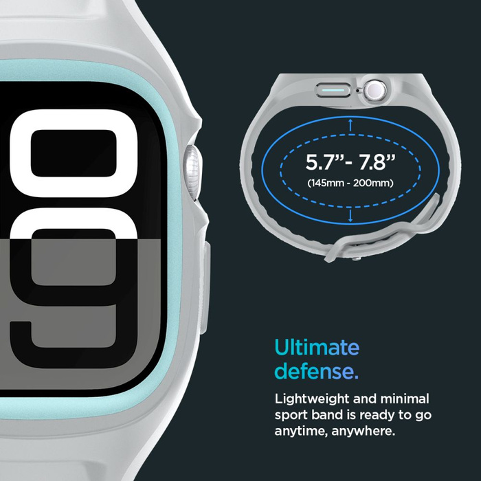 PASEK SPIGEN APPLE WATCH 10 (46 MM)  LIQUID AIR PRO SZARE