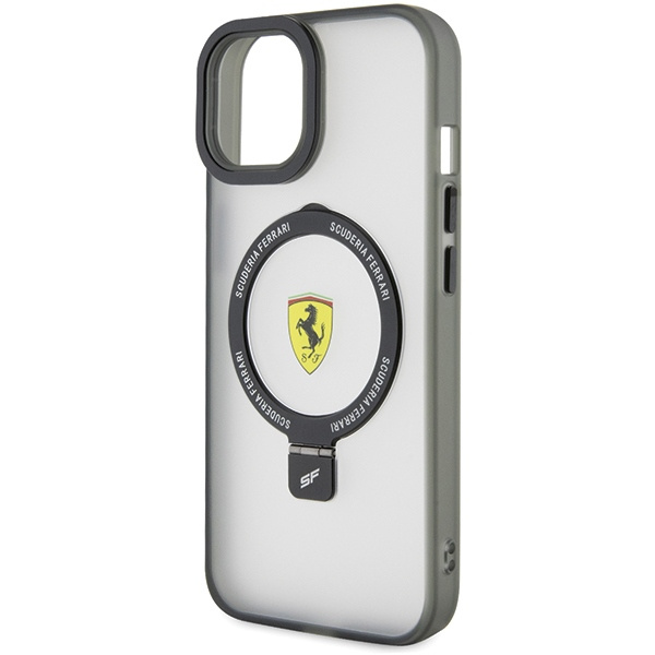 Etui Ferrari FEHMP15SUSCAH iPhone 15 6.1" transparent hardcase Ring Stand 2023 Collection MagSafe Case
