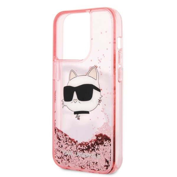 Etui Karl Lagerfeld Klhcp14llnchcp Iphone 14 Pro 6,1" Różowy/pink Hardcase Glitter Choupette Head Case