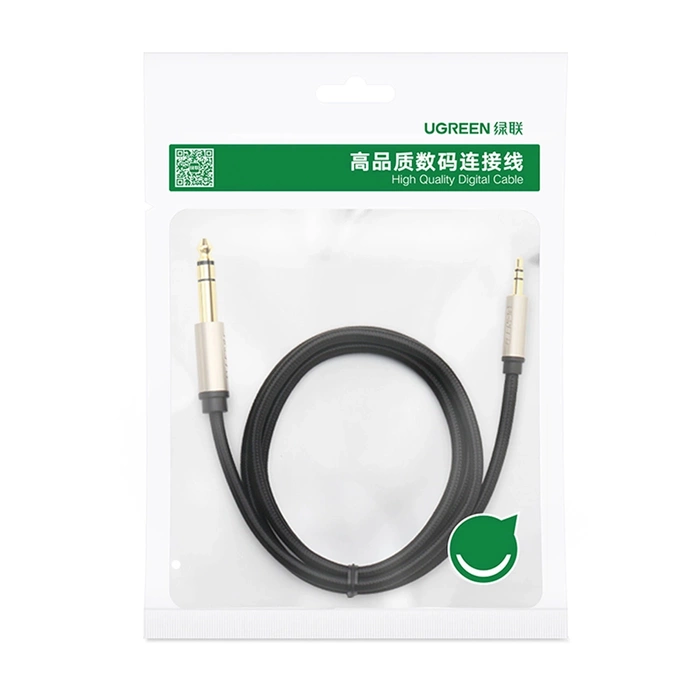 Kabel UGREEN Jack 3.5 mm Do TRS 6,35 mm AV127 3m Szary