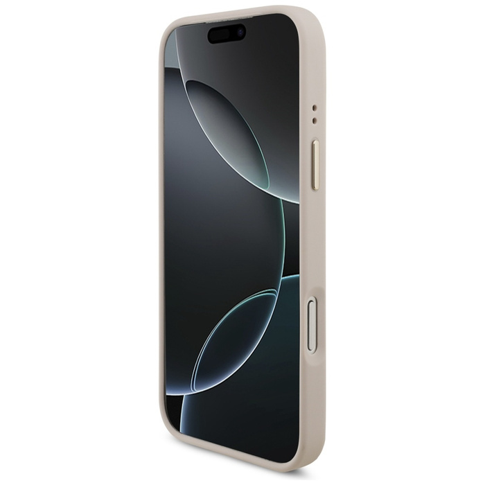 Etui Guess 4G Triangle Logo & Big Strap  Metal Buttons MagSafe do iPhone 17 Pro Max różowy