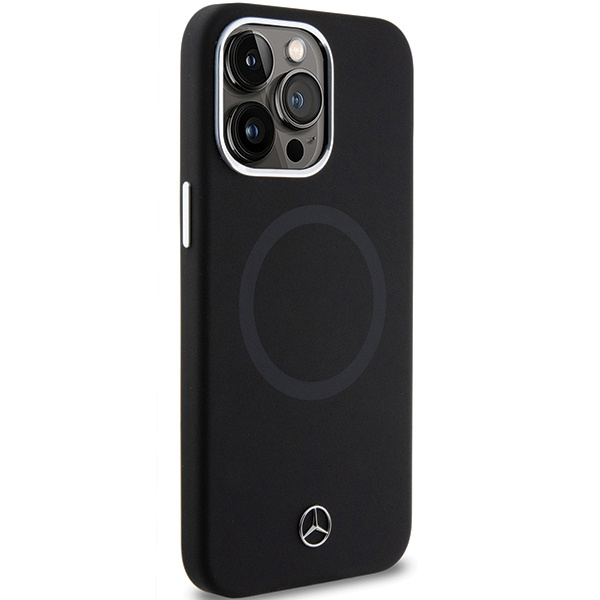 Etui Mercedes MEHMP15L23SCMK iPhone 15 Pro 6.1" czarny/black hardcase Silicone Bicolor MagSafe Case