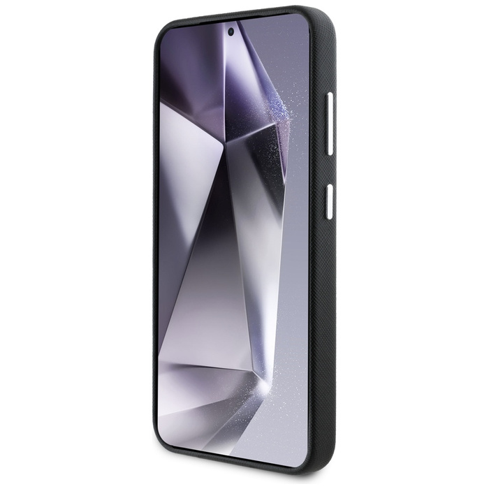 Etui Karl Lagerfeld Saffiano Full         Wrapped Elongated Metal Logo MagSafe do Samsung Galaxy S25+ czarny