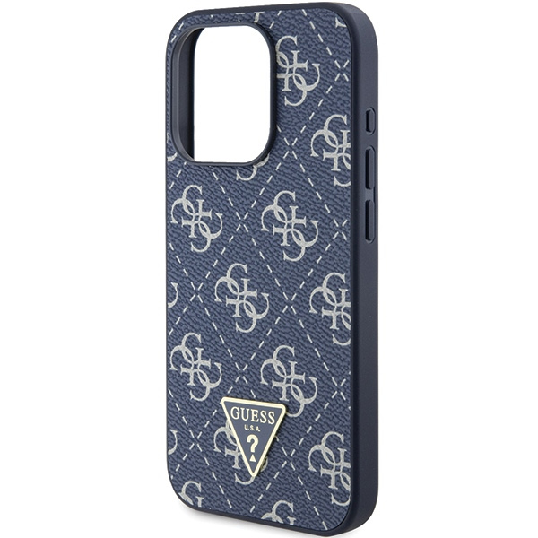 Etui Guess GUHCP15LPG4GPB iPhone 15 Pro 6.1" niebieski/blue hardcase 4G Triangle Metal Logo Case
