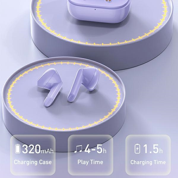 AWEI słuchawki Bluetooth 5.1 T36 TWS + stacja dokująca fioletowy/purple