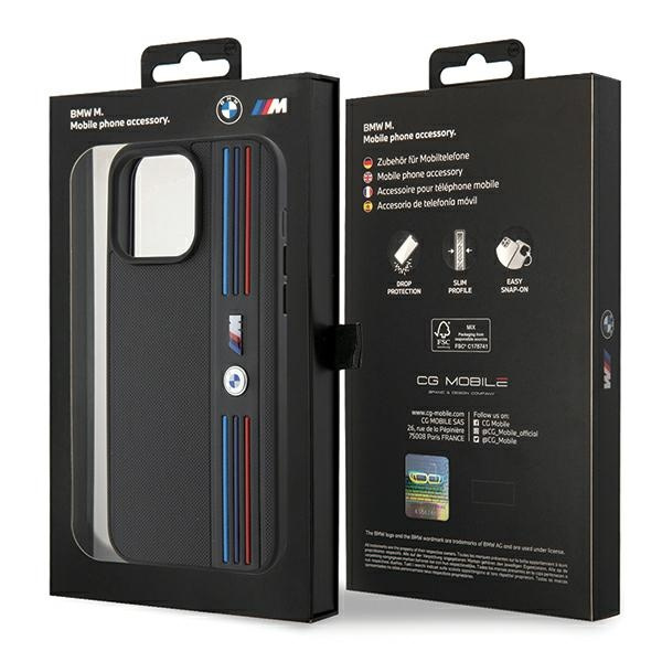 Etui Bmw Bmhcp15l22ppmk Iphone 15 Pro 6.1" Czarny/black Tricolor M Collection Case